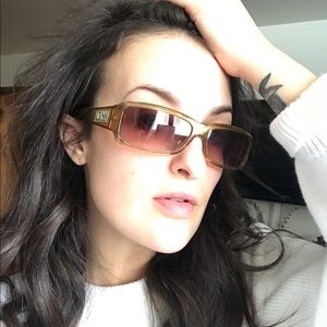 Gold Dior sunglasses